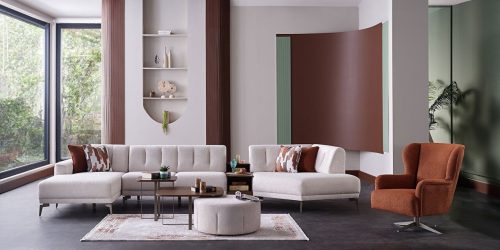 Atlanta Köşe Takımı Modüler - Krem