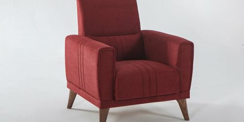 Ruby Tekli Koltuk Bordo